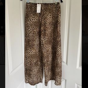 Jordan Taylor Beachwear Crochet Leopard Pants Cover Up
